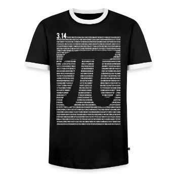 Pi-Zeichen - Mathematik Mathematik - Pi-Tag - Männer Kontrast-T-Shirt - Schwarz/Weiß - Vorne - AI Model Female 172 light (172cm) & AI Model Male 178 light (178cm)