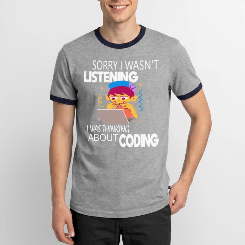 Programmeur codeur de codage T-shirt contrasté Homme