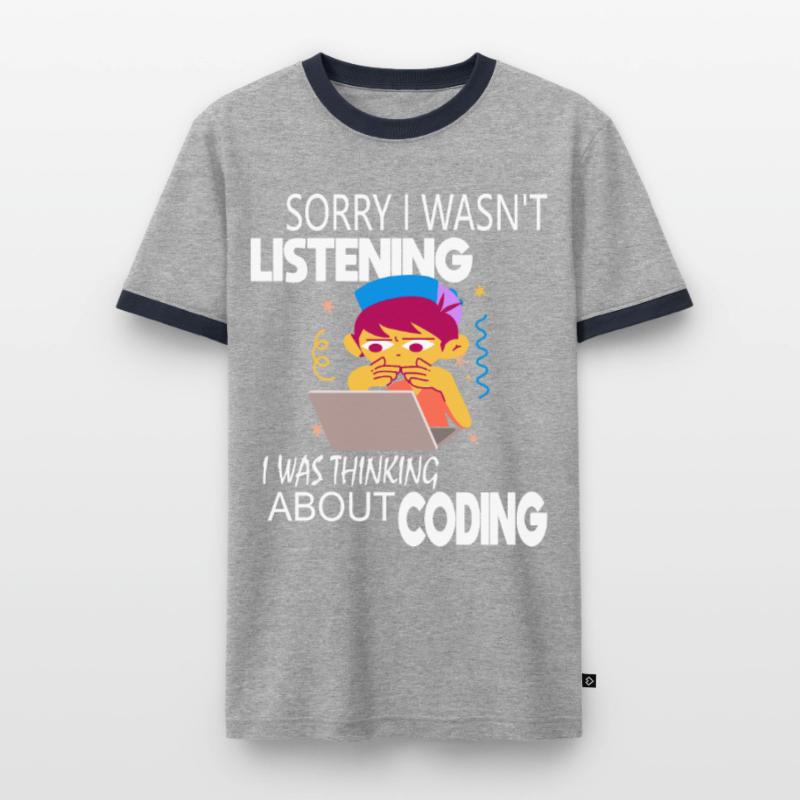 Programmeur codeur de codage T-shirt contrasté Homme