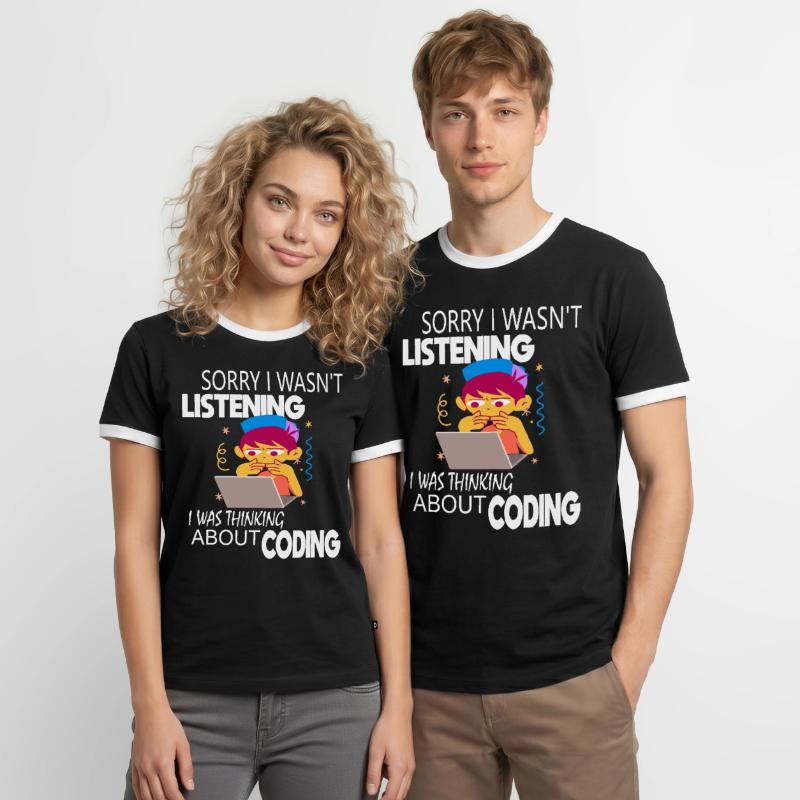 Programmeur codeur de codage T-shirt contrasté Homme