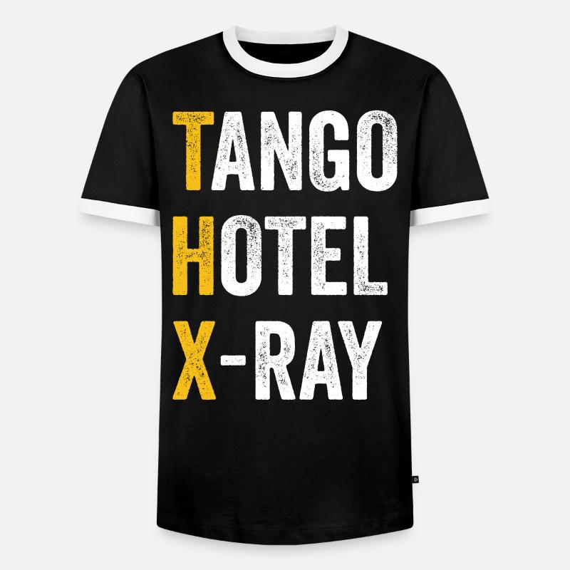 Computer-Chat-Tango. - Männer Kontrast-T-Shirt - Schwarz/Weiß