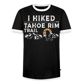 Randonnée pédestre - Tahoe Rim Trails - T-shirt contrasté Homme - noir/blanc - Devant - AI Model Female 172 light (172cm) & AI Model Male 178 light (178cm)