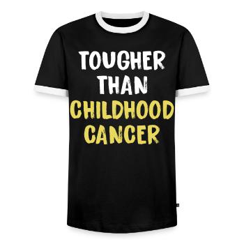 Härter Als Krebs Bei Kindern - Männer Kontrast-T-Shirt - Schwarz/Weiß - Vorne - AI Model Female 172 light (172cm) & AI Model Male 178 light (178cm)