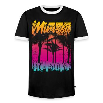 Mirissa Sri Lanka - Männer Kontrast-T-Shirt - Schwarz/Weiß - Vorne - AI Model Female 172 light (172cm) & AI Model Male 178 light (178cm)