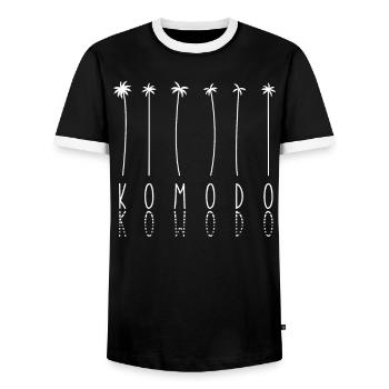 Palme - Insel Indonesien Komodo - Männer Kontrast-T-Shirt - Schwarz/Weiß - Vorne - AI Model Female 172 light (172cm) & AI Model Male 178 light (178cm)