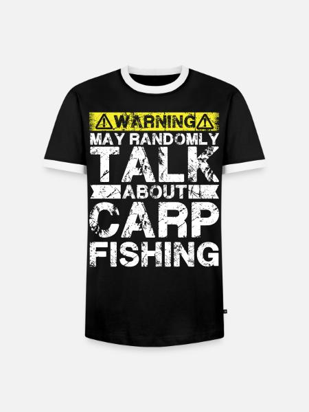 Angeln - Karpfenfisch - Männer Kontrast-T-Shirt - Schwarz/Weiß