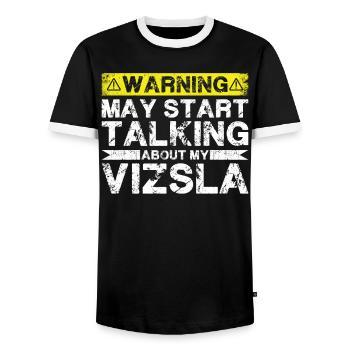 Apropos Vizsla - Männer Kontrast-T-Shirt - Schwarz/Weiß - Vorne - AI Model Female 172 light (172cm) & AI Model Male 178 light (178cm)