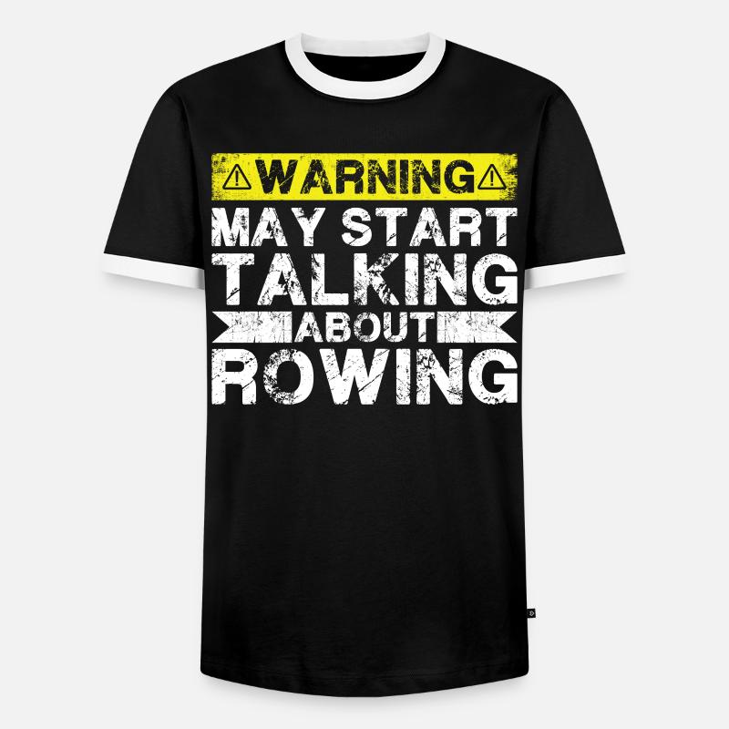 Start Talking About Rowing - Men's Ringer Shirt - black/white