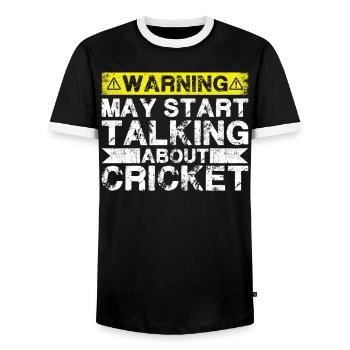 En parlant de cricket - T-shirt contrasté Homme - noir/blanc - Devant - AI Model Female 172 light (172cm) & AI Model Male 178 light (178cm)