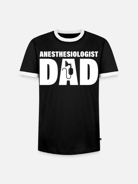 Job - Anesthesiologist Dad - Men's Ringer Shirt - black/white