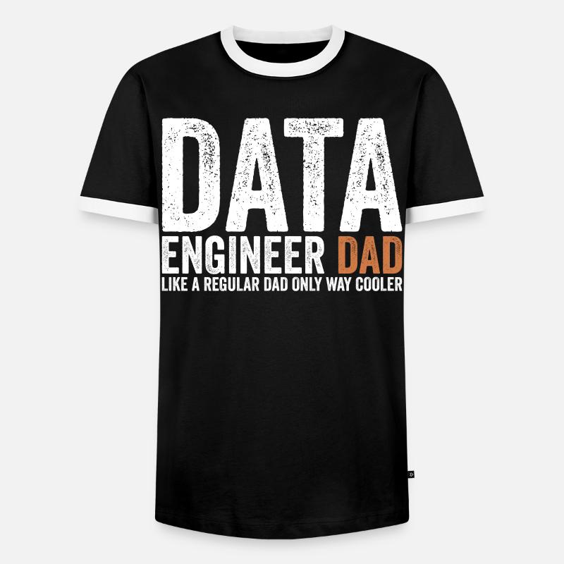 Papa - Data Engineer - Men's Ringer Shirt - black/white