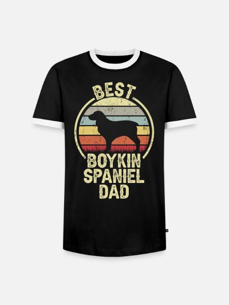 Bester Hundevater - Boykin Spaniel - Männer Kontrast-T-Shirt - Schwarz/Weiß
