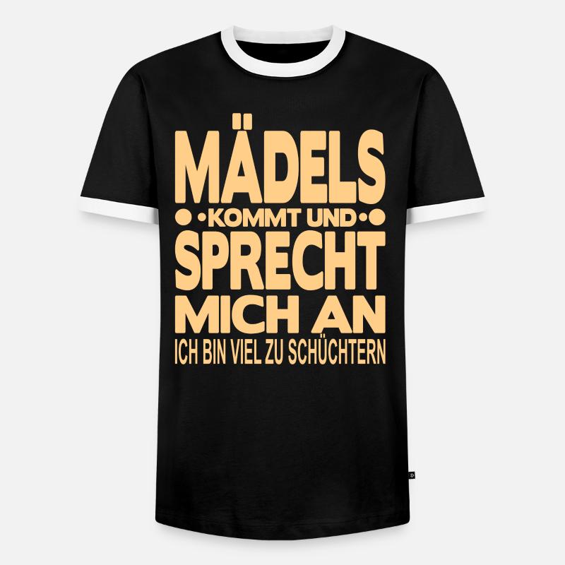 Ich bin Schüchtern - Männer Kontrast-T-Shirt - Schwarz/Weiß