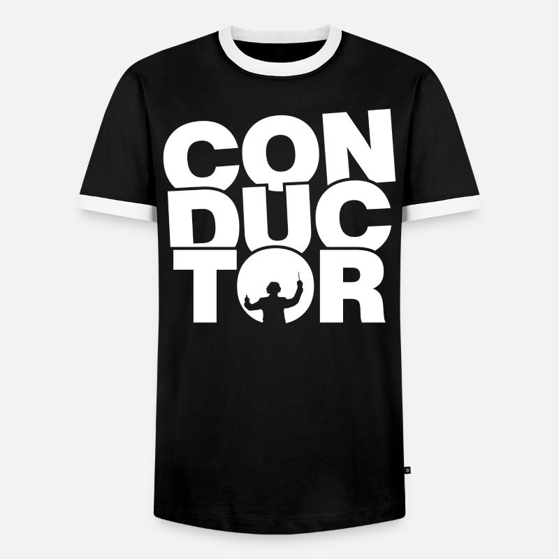Beruf Job Arbeit - Dirigent - Männer Kontrast-T-Shirt - Schwarz/Weiß