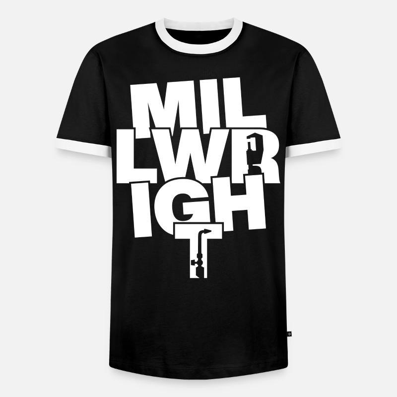Berufsarbeitsarbeit - Millwright - Männer Kontrast-T-Shirt - Schwarz/Weiß
