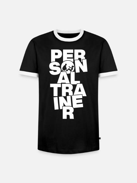 Berufsarbeitsarbeit - Personal Trainer - Männer Kontrast-T-Shirt - Schwarz/Weiß