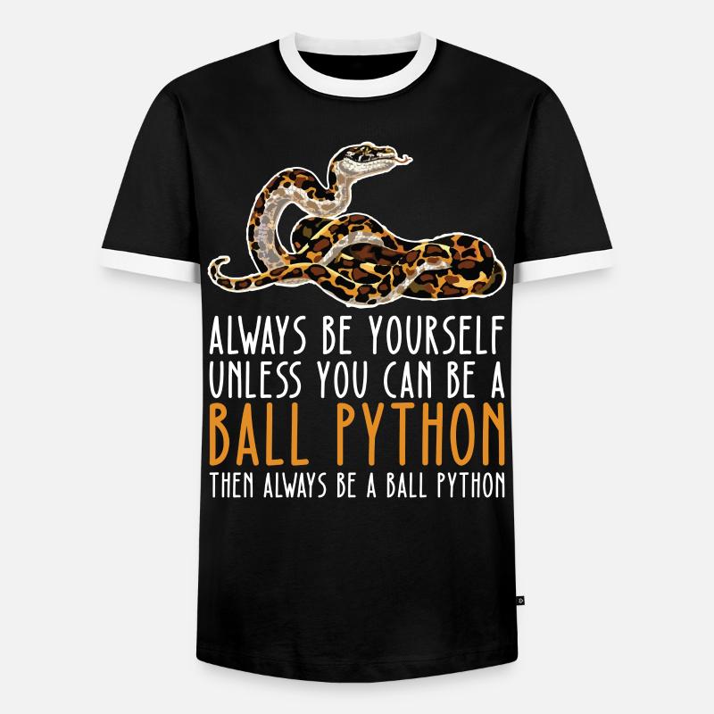 Soyez vous-même – King Python - T-shirt contrasté Homme - noir/blanc