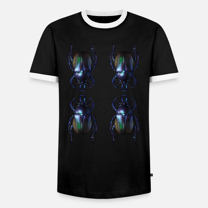 Mistkäfer - Männer Kontrast-T-Shirt - Schwarz/Weiß