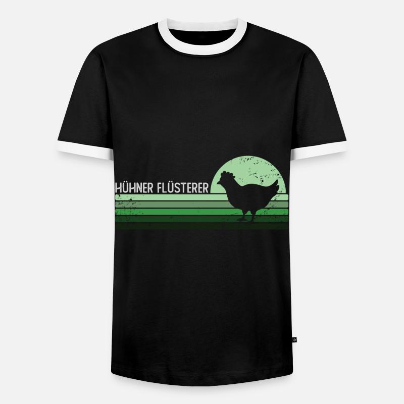 Hühner Flüsterer - Männer Kontrast-T-Shirt - Schwarz/Weiß