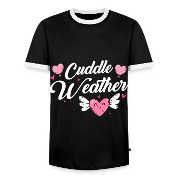Liebe Umarmung Kinder - Männer Kontrast-T-Shirt - Schwarz/Weiß - Vorne - AI Model Female 172 light (172cm) & AI Model Male 178 light (178cm)