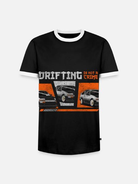 Driften Quer Turbo Racing - Männer Kontrast-T-Shirt - Schwarz/Weiß