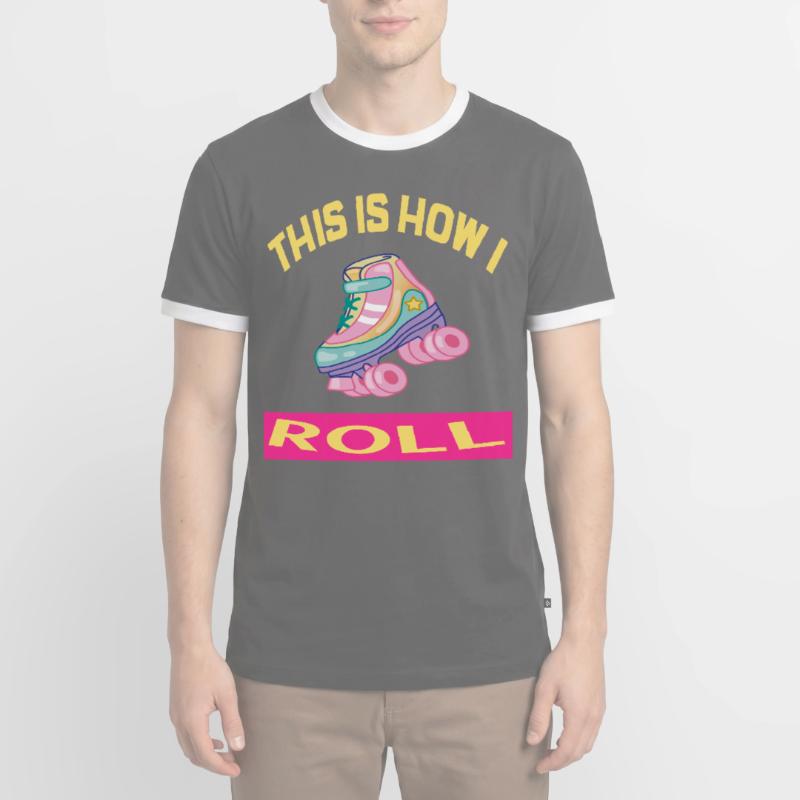 C'est comme ça que je roule Rollerskates Rollerskating T-shirt contrasté Homme