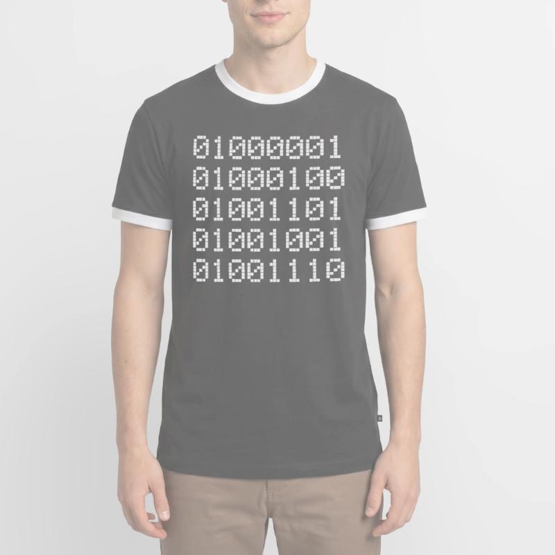 Admin Binär Binärcode Coder Informatiker Binary 01 Männer Kontrast-T-Shirt