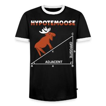 Hypotemoose Professeur de mathématiques Mathématicien Math - T-shirt contrasté Homme - noir/blanc - Devant - AI Model Female 172 light (172cm) & AI Model Male 178 light (178cm)