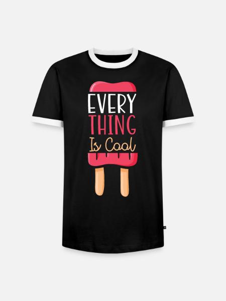 Alles ist cooles Eisbecher-Eisbein-Dessert - Männer Kontrast-T-Shirt - Schwarz/Weiß