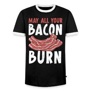 Mögen alle Ihre Speck verbrennen Fleisch Liebhaber Ketogene Diät - Männer Kontrast-T-Shirt - Schwarz/Weiß - Vorne - AI Model Female 172 light (172cm) & AI Model Male 178 light (178cm)