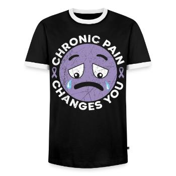La douleur chronique change vous Lupus Conscience Lupus - T-shirt contrasté Homme - noir/blanc - Devant - AI Model Female 172 light (172cm) & AI Model Male 178 light (178cm)