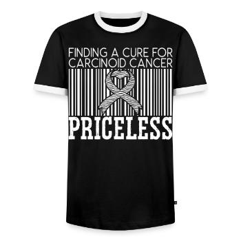 Finden Sie eine Heilung für das Bewusstsein für krebserregenden Krebs - Männer Kontrast-T-Shirt - Schwarz/Weiß - Vorne - AI Model Female 172 light (172cm) & AI Model Male 178 light (178cm)