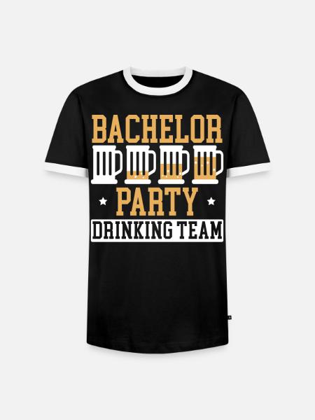 Junggesellenabschied Drinking Team Bierjunggesellenabschied - Männer Kontrast-T-Shirt - Schwarz/Weiß