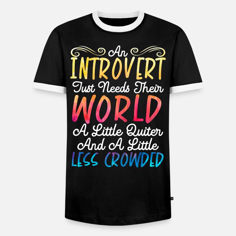 Introvert Personality Introversion Introverted - Men's Ringer Shirt - black/white