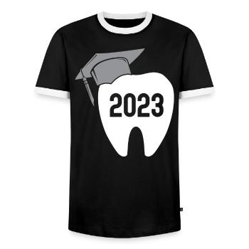 Future Dentist Dentistry Dental Surgeon Hygienist - Men's Ringer Shirt - black/white - Front - AI Model Female 172 light (172cm) & AI Model Male 178 light (178cm)