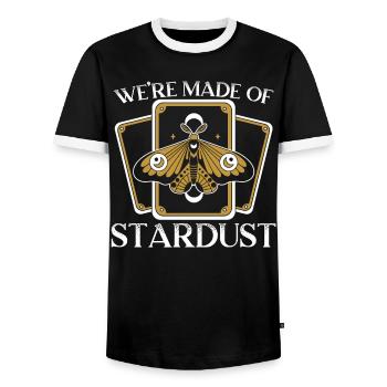 Wir sind aus Sternenstaub Tarot Kartenlesen okkult - Männer Kontrast-T-Shirt - Schwarz/Weiß - Vorne - AI Model Female 172 light (172cm) & AI Model Male 178 light (178cm)