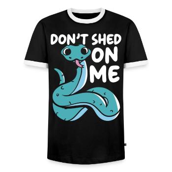 Ne me répandez pas Serpent Lover Snake Whisperer - T-shirt contrasté Homme - noir/blanc - Devant - AI Model Female 172 light (172cm) & AI Model Male 178 light (178cm)