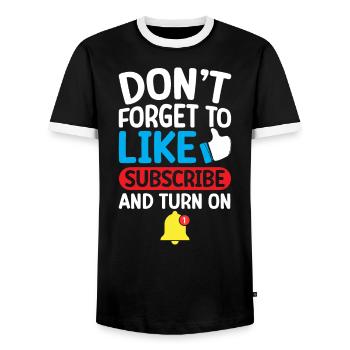 Content Creator Social Media Influencer Vlogger - Männer Kontrast-T-Shirt - Schwarz/Weiß - Vorne - AI Model Female 172 light (172cm) & AI Model Male 178 light (178cm)