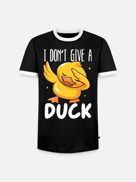 I Don't Give A Duck Whisperer Duckling Bird Duck - Kontrast-T-skjorte for menn - svart/hvit