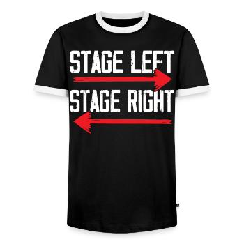 Theaterprobe Darsteller Künstler Schauspielerin Schauspieler - Männer Kontrast-T-Shirt - Schwarz/Weiß - Vorne - AI Model Female 172 light (172cm) & AI Model Male 178 light (178cm)