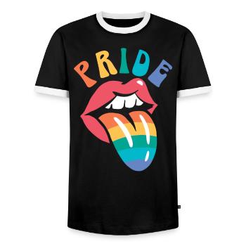 Gay Rights Rainbow Pride Month LGBTQ Gay Pride - Männer Kontrast-T-Shirt - Schwarz/Weiß - Vorne - AI Model Female 172 light (172cm) & AI Model Male 178 light (178cm)
