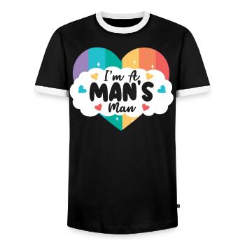 Gay Rights Rainbow Pride Month LGBTQ Gay Pride - Männer Kontrast-T-Shirt - Schwarz/Weiß - Vorne - AI Model Female 172 light (172cm) & AI Model Male 178 light (178cm)