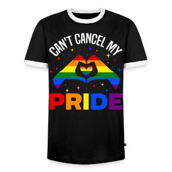 Je ne peux pas annuler mon mois arc-en-ciel de la fierté LGBTQ Gay - T-shirt contrasté Homme - noir/blanc - Devant - AI Model Female 172 light (172cm) & AI Model Male 178 light (178cm)