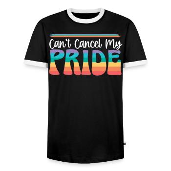 Je ne peux pas annuler mon mois arc-en-ciel de la fierté LGBTQ Gay - T-shirt contrasté Homme - noir/blanc - Devant - AI Model Female 172 light (172cm) & AI Model Male 178 light (178cm)