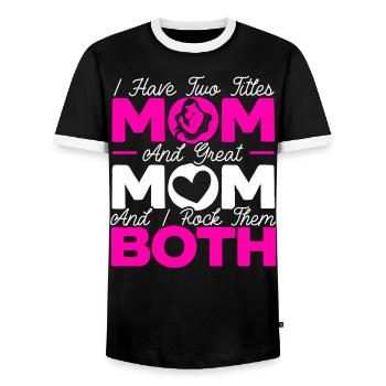 Mutterschaft Mama Beste Mama aller Zeiten Mama Muttertag - Männer Kontrast-T-Shirt - Schwarz/Weiß - Vorne - AI Model Female 172 light (172cm) & AI Model Male 178 light (178cm)