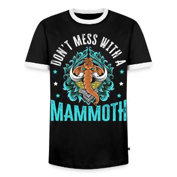 Mammouth Elephant Wildlife Extinct Animal Lover Lover - T-shirt contrasté Homme - noir/blanc - Devant - AI Model Female 172 light (172cm) & AI Model Male 178 light (178cm)