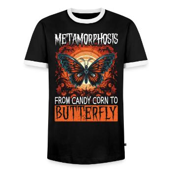 Schmetterling Halloween Süßes oder Saures Insektenliebhaber - Männer Kontrast-T-Shirt - Schwarz/Weiß - Vorne - AI Model Female 172 light (172cm) & AI Model Male 178 light (178cm)