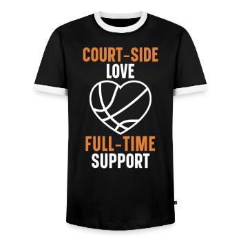 Basketball Girlfriend Love Couple Relationship - T-shirt contrasté Homme - noir/blanc - Devant - AI Model Female 172 light (172cm) & AI Model Male 178 light (178cm)