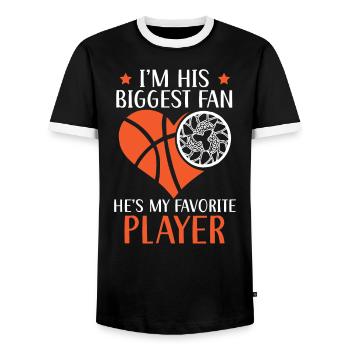 Basketball Girlfriend Love Couple Relationship - T-shirt contrasté Homme - noir/blanc - Devant - AI Model Female 172 light (172cm) & AI Model Male 178 light (178cm)