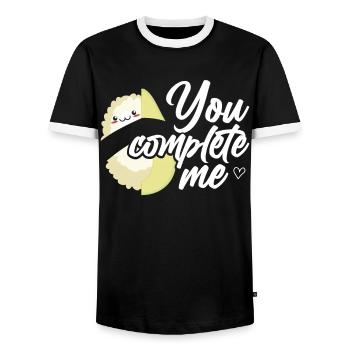Avocado Sushi Roll Nigiri Avocado Fruit Guacamole - Men's Ringer Shirt - black/white - Front - AI Model Female 172 light (172cm) & AI Model Male 178 light (178cm)